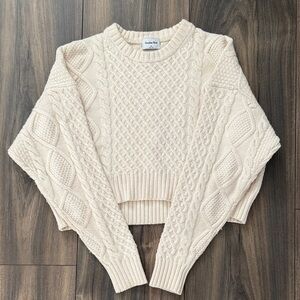 Sunday Best Cream Cable Knit Sweater